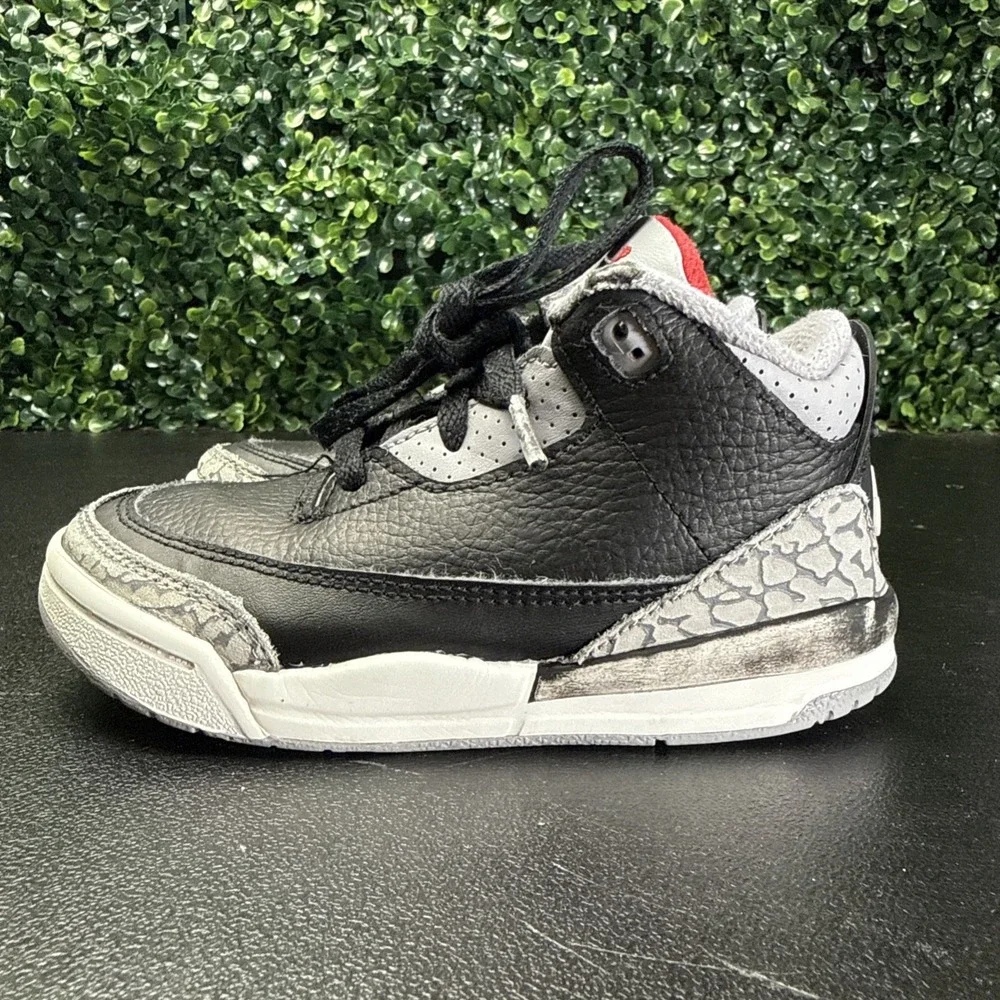 Jordan Air Jordan 3 Retro Shoes Toddler Size 9C Black Cement Boys DM0968-010